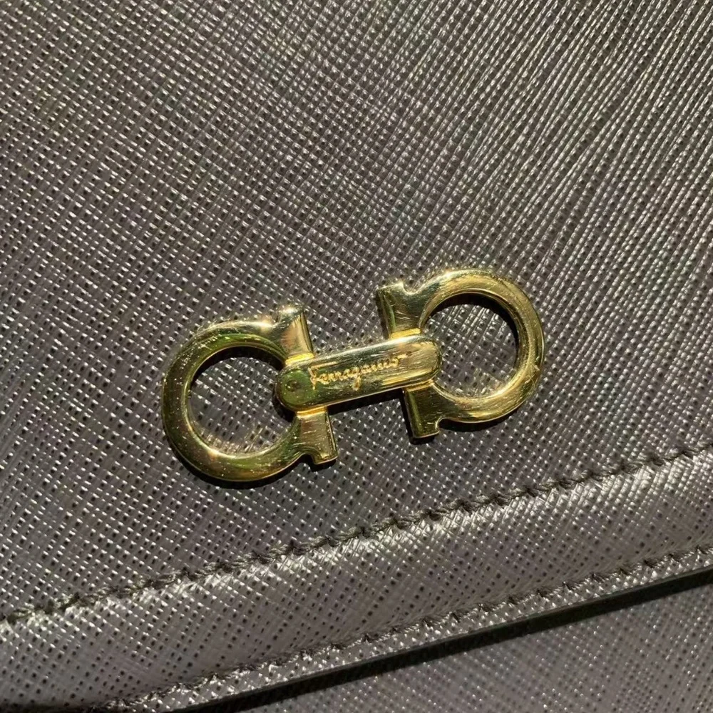 N16 Slightly Used Salvatore Ferragamo Grey Handbag Small - Picture 13 of 16